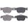 Bremsbelagsatz nicht für Verschleißwarnanzeige 16 mm A.B.S. für u.a. VW GOLF