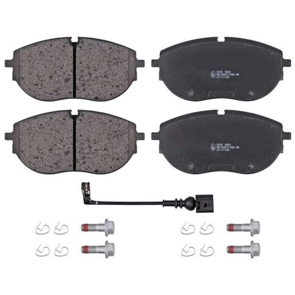 Brake pad set incl. wear warning contact 19 mm A.B.S. for e.g. VW TRANSPORTER