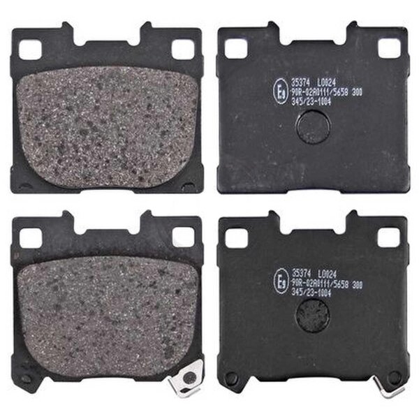 Brake pad set with acoustic wear warning 15 mm A.B.S. for TOYOTA YARIS