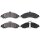 Brake pad set not for wear warning indicator 14.7 mm A.B.S. for VAUXHALL