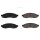 Brake pad set with acoustic wear warning 18 mm A.B.S. for NISSAN and others