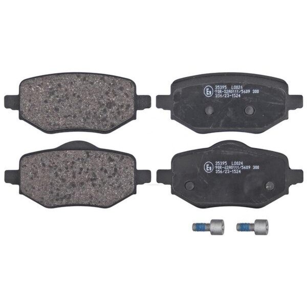 Brake pad set without wear warning 17.5 mm A.B.S. for e.g. PEUGEOT 208