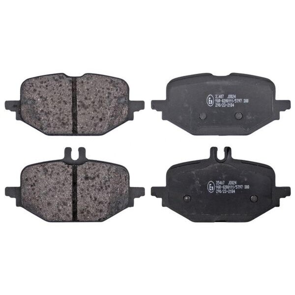 Brake pad set for wear warning indicator 17.1 mm A.B.S. for e.g. MB E-CLASS