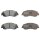 Brake pad set with acoustic wear warning 16.5 mm A.B.S. for TOYOTA YARIS