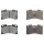 Brake pad set with acoustic wear warning 15 mm A.B.S. for TOYOTA YARIS