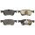 Brake pad set not for wear warning indicator 17.5 mm A.B.S. for e.g. MB CITAN