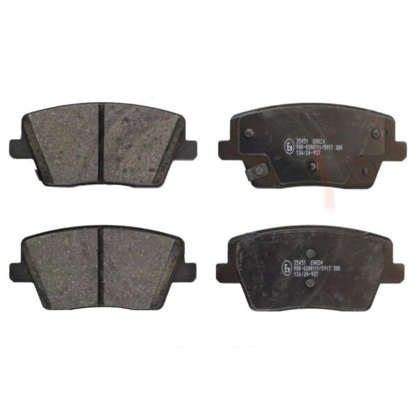 Brake pad set with acoustic wear warning 16.7 mm A.B.S. for HYUNDAI KONA