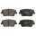 Brake pad set with acoustic wear warning 16.7 mm A.B.S. for HYUNDAI KONA