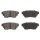 Brake pad set not for wear warning indicator 15 mm A.B.S. for NISSAN ARIYA