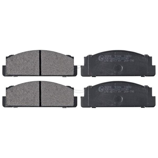 Brake pad set without wear sensor 17.5 mm A.B.S. for e.g. FIAT 132