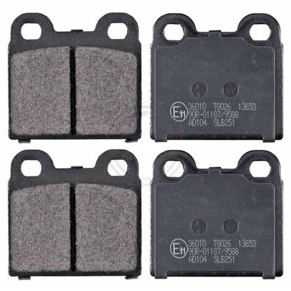 Brake pad set without wear sensor 15 mm A.B.S. for e.g. VW KAEFER