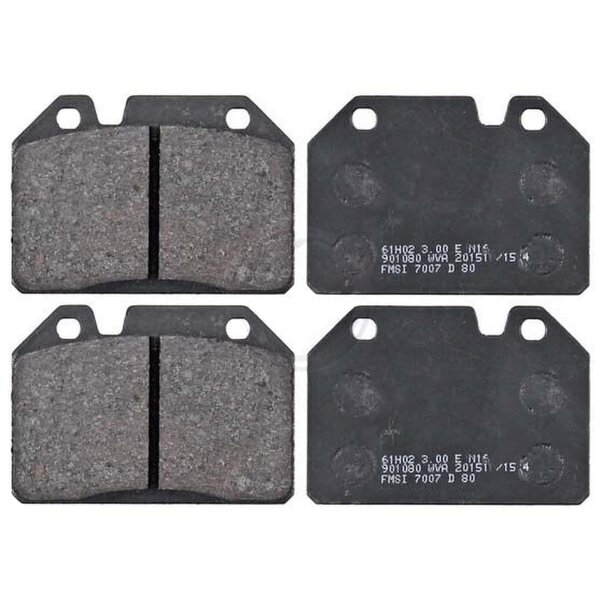 Brake pad set without wear sensor 15.4 mm A.B.S. for e.g. PEUGEOT 204