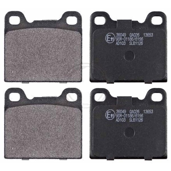 Brake pad set without wear sensor 15 mm A.B.S. for e.g. VOLVO 740
