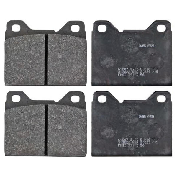 Brake pad set without wear sensor 15 mm A.B.S. for e.g. VOLVO 240