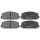 Brake pad set without integrated wear sensor 14 mm A.B.S. for DAIHATSU