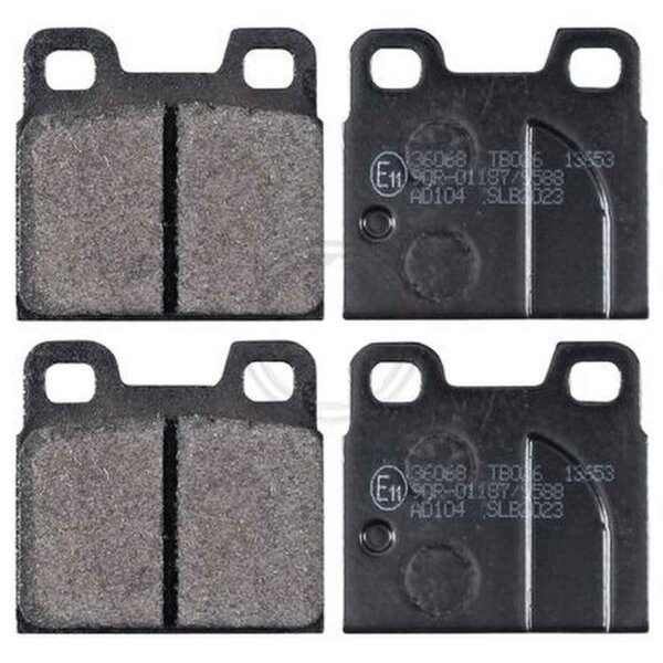 Brake pad set without wear sensor 15 mm A.B.S. for e.g. ALFA ROMEO ALFETTA