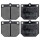 Brake pad set without wear sensor 15.4 mm A.B.S. for e.g. NISSAN LAUREL