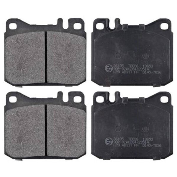 Brake pad set for wear warning indicator 15 mm A.B.S. for e.g. MB 123