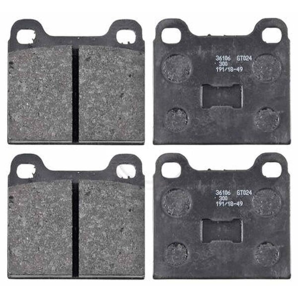 Brake pad set without wear sensor 18 mm A.B.S. for e.g. VW PASSAT