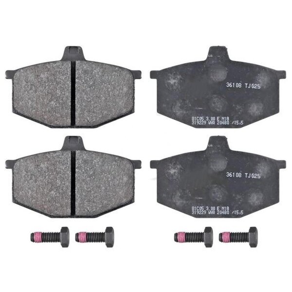 Brake pad set without wear sensor 15.5 mm A.B.S. for e.g. RENAULT 5