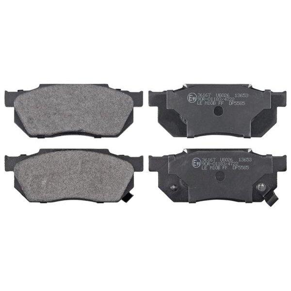 Brake pad set with wear warning 15 mm A.B.S. for HONDA CIVIC and others