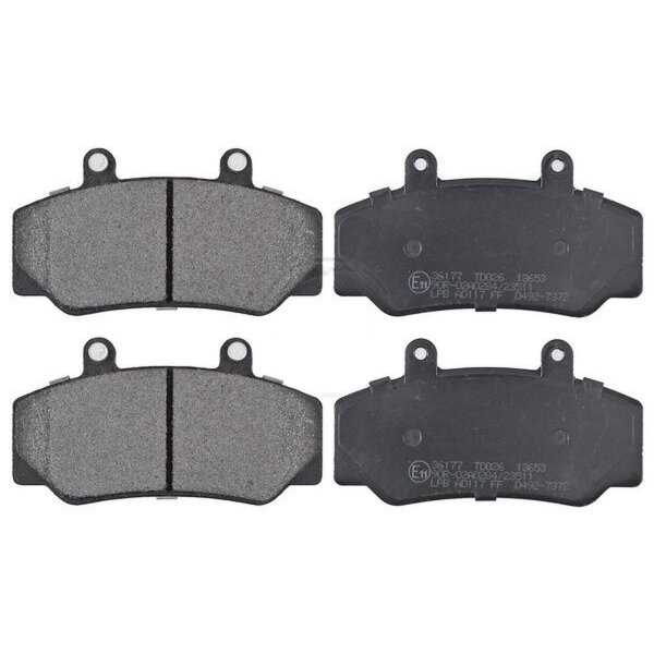Brake pad set without wear sensor 17 mm A.B.S. for e.g. VOLVO 740