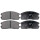 Brake pad set without wear sensor 15 mm A.B.S. for e.g. MITSUBISHI COLT