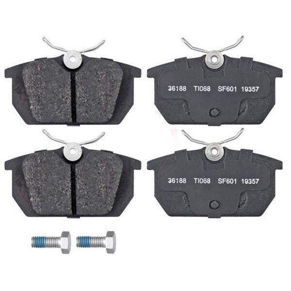 Brake pad set without wear sensor 14.4 mm A.B.S. for e.g. ALFA ROMEO 145