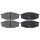 Brake pad set without wear sensor 16.2 mm A.B.S. for e.g. NISSAN 280ZX,ZXT
