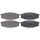 Brake pad set without wear sensor 17 mm A.B.S. for NISSAN PATROL and others