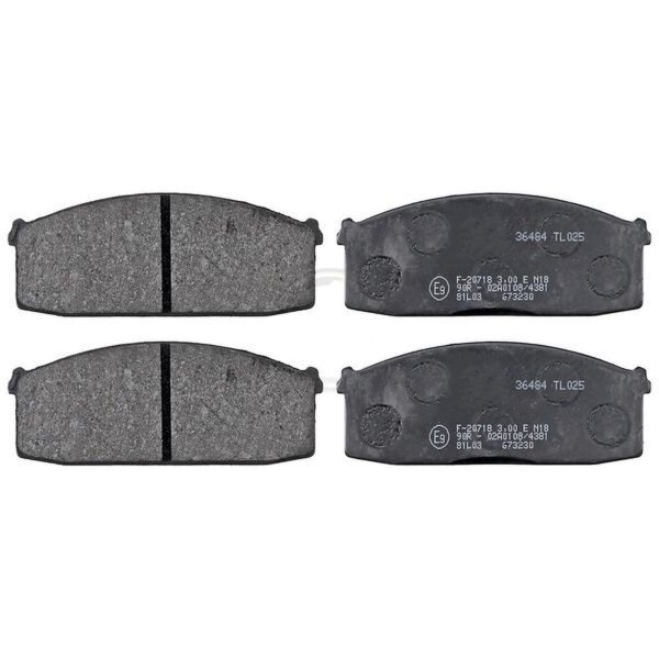 Brake pad set without wear sensor 14.3 mm A.B.S. for NISSAN BLUEBIRD and others