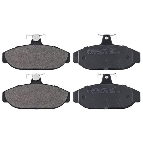 Brake pad set without wear sensor 17 mm A.B.S. for e.g. VOLVO 740