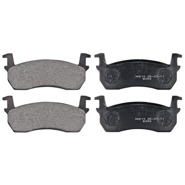 Brake pad set without integrated wear sensor 16 mm A.B.S. for NISSAN MICRA