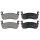 Brake pad set without integrated wear sensor 16 mm A.B.S. for NISSAN MICRA
