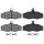 Brake pad set without wear sensor 17.5 mm A.B.S. for SKODA FAVORIT and others