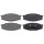 Brake pad set without wear sensor 17 mm A.B.S. for NISSAN PATROL and others