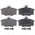 Brake pad set without wear sensor 15.3 mm A.B.S. for AUDI COUPE and others
