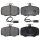 Brake pad set with integrated wear sensor 17 mm A.B.S. for JAGUAR XJ and others