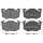 Brake pad set for wear warning indicator 11 mm A.B.S. for e.g. RENAULT CLIO