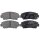Brake pad set with acoustic wear warning 15 mm A.B.S. for MAZDA