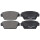 Brake pad set without wear sensor 14.5 mm A.B.S. for e.g. MITSUBISHI GALANT