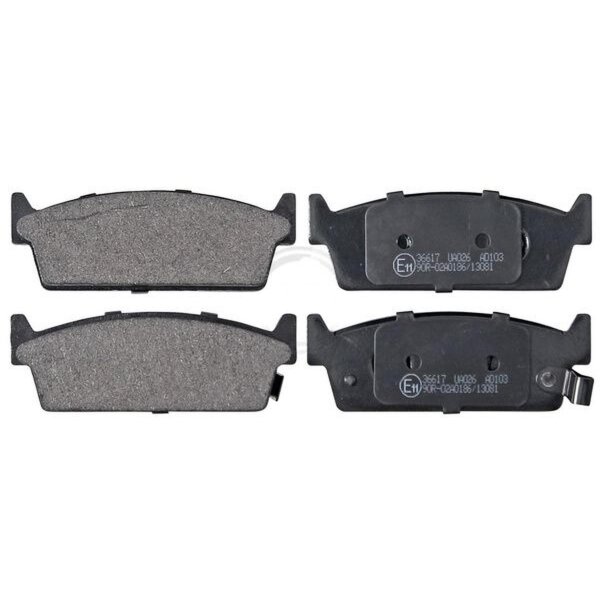 Brake pad set with wear warning 15.9 mm A.B.S. for e.g. NISSAN 200SX