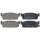 Brake pad set with wear warning 15.9 mm A.B.S. for e.g. NISSAN 200SX