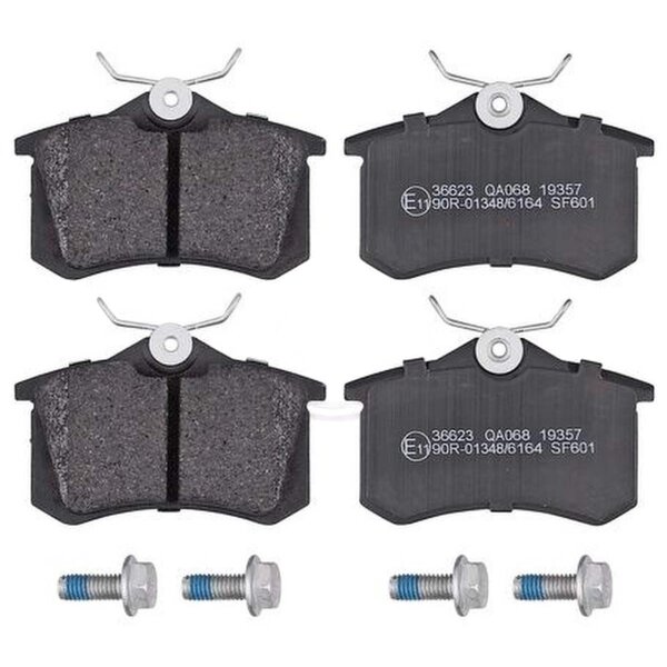 Brake pad set without integrated wear sensor 15 mm A.B.S. for e.g. VW GOLF