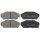 Brake pad set with wear warning 17 mm A.B.S. for HONDA PRELUDE and others