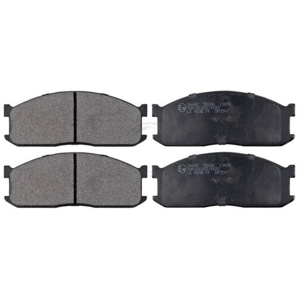 Brake pad set without wear sensor 15.2 mm A.B.S. for e.g. MAZDA E