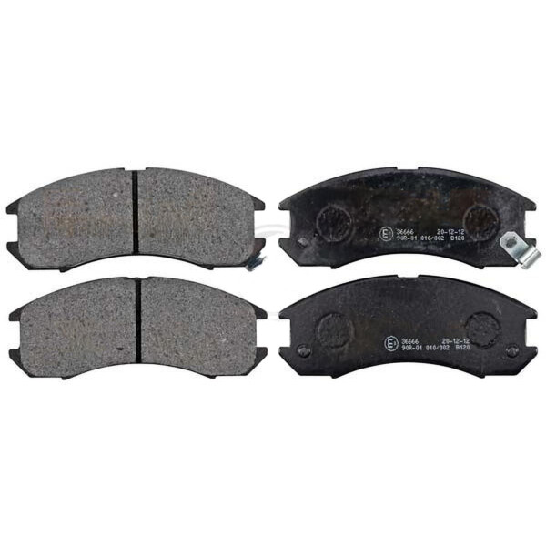 Brake pad set with acoustic wear warning 15 mm A.B.S. for e.g. MAZDA 626