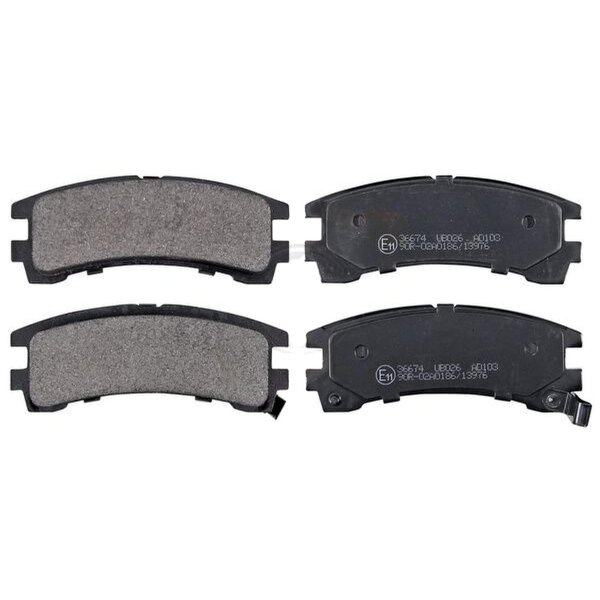 Brake pad set with wear warning 15.8 mm A.B.S. for NISSAN TERRANO