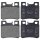 Brake pad set for wear warning indicator 15.2 mm A.B.S. for e.g. MB 124