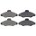 Brake pad set without wear sensor 18.6 mm A.B.S. for FORD ESCORT and others